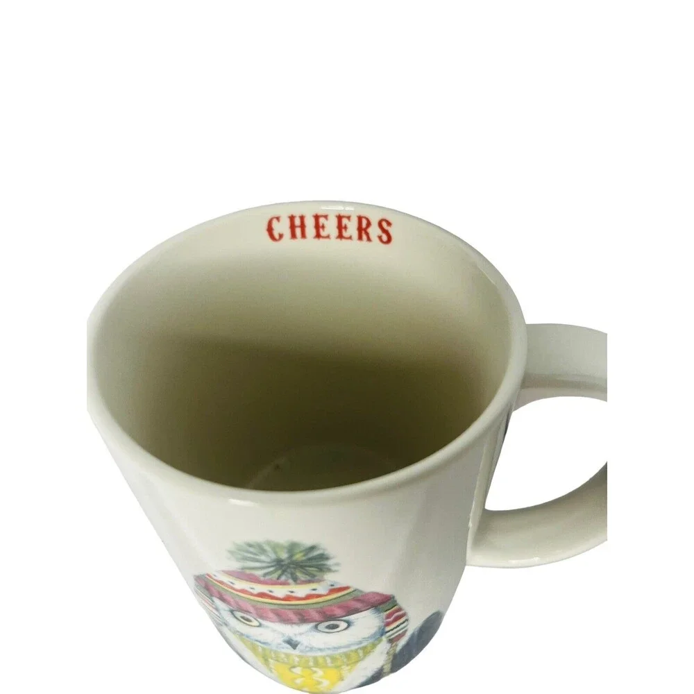 Lori Siebert CHEERS Lori Siebert cup mug Owl Knit Sweater Hat cute owl mug
